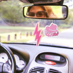 Tallew 8 Pcs Scented Pink Car Freshies Hanging Air Freshener Pink Car Freshener Slice Pendant Scented Diffuser for Interior Air Accessories Home Gift Supplies(Heart)