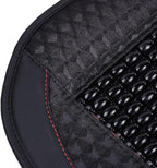 Blueshyhall Wooden Beaded Car Seat Cover Comfortable Massage Car Seat Cushion Cool Breathing–Universal SUV Auto Office Home, Black