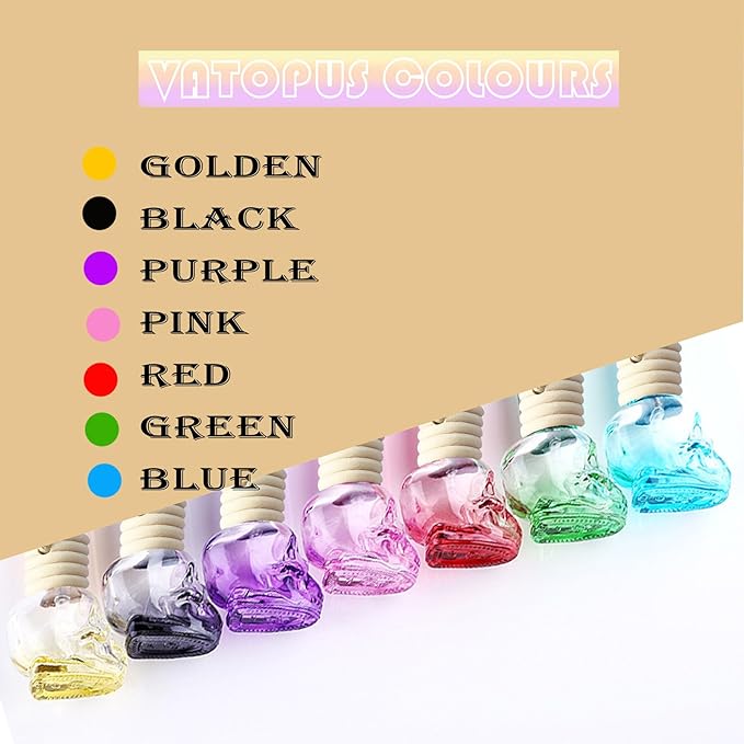 7 PCS Mini 10ml Colors Skull Perfume Bottle for Car Air Freshener Pendant Essential Diffuser Oil Fragrance Aromatherapy Empty Bottle Decor …