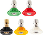 Tool Daily Pressure Washer Nozzle Tips Multiple Degrees, 1/4 inch, 5-Pack (Orifice 3.5)
