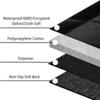 Femuar Dog Car Seat Cover, Waterproof Nonslip Pet Seat Cover for Back Seat with Storage Pockets Mesh Visual Window, Scratch Proof Pet Dog Seat Cover Hammock for Cars Trucks and SUVs, XL-Black