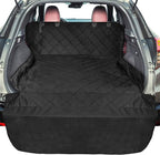 F-color SUV Cargo Liner for Dogs, Upgraded Extra Large Water Resistant Pet Cargo Cover Dog Seat Cover Mat for SUVs with with Bumper Flap for Full-Size SUVs Vans, Black