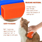 2pcs Pet Dog Cat Hair Remover, Pet Hair Removal Tool, Hollow Cleaner Brush for car，Interior, Furniture, Sofa (orangeblue)