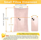 2 Pack Small Pillow, Memory Foam Mini Pillow 11 X 7 Inches for Travel, Sleeping, Nap and Neck, Knee, Lumbar Support, Tiny Cushion for Pet, Dogs (Light Pink)