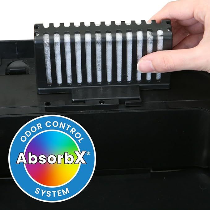 iTouchless AbsorbX 3-Pack Trash Can Odor Filter, All-Natural Activated Charcoal Deodorizer for 8 Gallon and Larger iTouchless Trash Cans with Filter Compartment