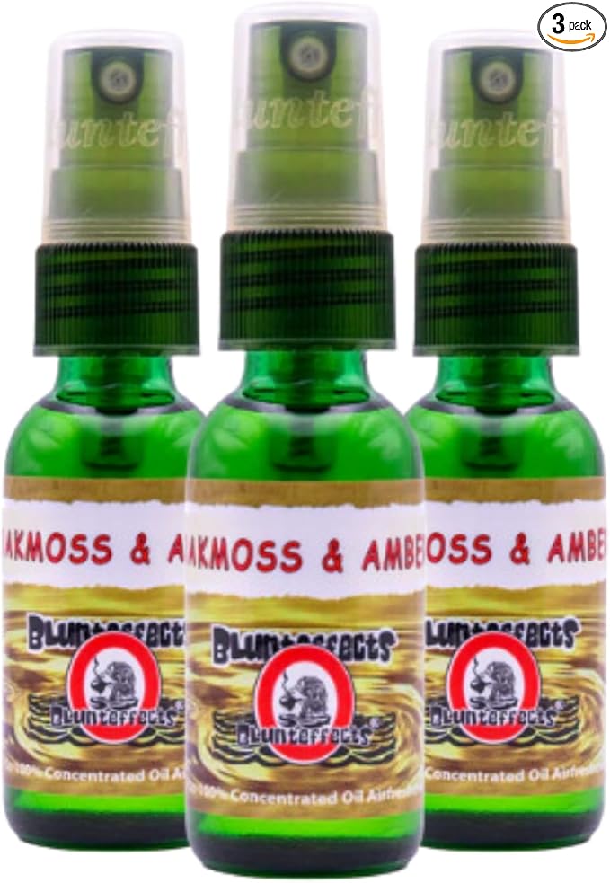 Blunteffects Blunt Effects 100% concentrated Air Freshener Oder Neutralizing Spray (oakmoss & amber 3 Pack)