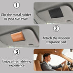TERPINK Car Air Freshener Visor Clip Compatible with Drift Car Air Freshener, Auto Accessories, Vehicle Sun Visor Metal Clip, Black, Freshener not include (3 Pack)