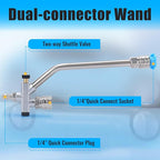 Foam Cannon Dual Connector Accessory/Foam Cannon Dual Tech, Dual Connector Foam Cannon for Pressure Washer. 1/4" Quick Connect, M22, 4000 PSI, 1.5L Tank + 7 Nozzles - Car, Home & Outdoor Cleaning
