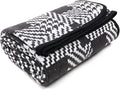 PuTian Merino Wool Blanket - 87" x 63" Thick Warm Soft Large Bed Throw - Great for Camping, Outdoors, Travel, Car, Couch, All Seasons Houndstooth Black