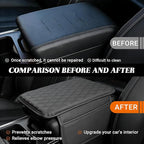 Car Center Console Cover, Upgraded Microfiber Car Armrest Cover Cushion, with 2 Storage Bags Scratch, Resistant Leather Cars Armrest Storage Box Universal Vehicles Accessories (Gray)