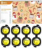 Car Air Freshener Vent Clips, 8 Pack, Provides Long-Lasting Scent, Up to 240 Days, Odor Eliminator (Gingerbread)
