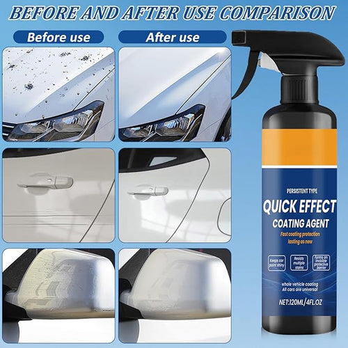2Pcs Advanced Quick Effect Coating Agent,Car Coating Spray, 2025 New Car Paint Protection，Car Scratch Wax Polish Spray Waterless Wash，Multi-Purpose Oil Film Emulsion Glass Cleaner