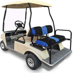 Universal Golf Cart Rear Seat Cover Dress Up for Older Golf Carts - Durable, Breathable Material, Fits Like a Glove for EZGO, Club Car and Yamaha, Easy to Install, Blue
