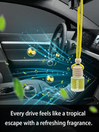Ikeda Car Air Freshener: Hanging Car Smell Air Freshener | 10ml Round Hanging Car Decoration | Long Lasting Fragrance | For Auto Home | 1pcs (Lemon(Circular))