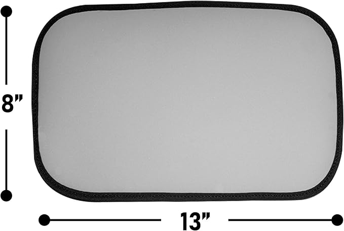 FH Group Neosupreme Gray Flat Pattern Center Console Pad – Water-Resistant Armrest Cover Protector for Cars, SUVs & Trucks