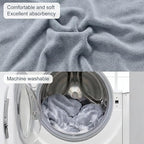 Car Seat Towel Cover, 2pcs Universal Front Seat Protector for Cars, SUVs and Trucks, Sweat Towel Car Seat Cover for Gym, Yoga, Swimming, Pets and Family Travel, Light Gray