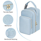 Breastmilk Cooler Travel bag with Ice Pack,Portable Breastmilk Cooler Bag with Buckle Handle,Insulated Breastmilk Storage Bag Cooler,Blue