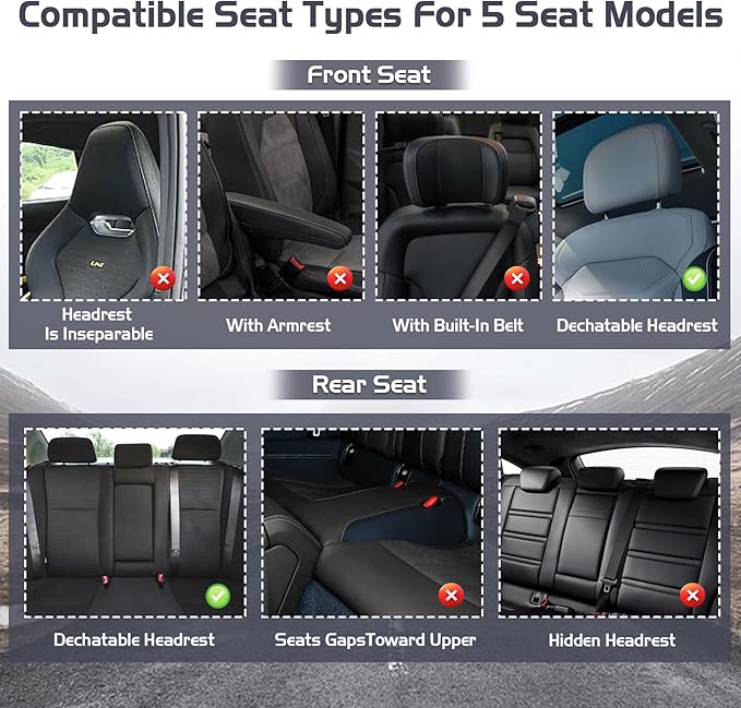 Truck Seat Covers for Ford Bronco 2021-2026, Waterproof Premium Leather Full Coverage Car Seat Cover, Muscle Sport Style Auto Interior Seat Cover Sets (Full Set/Black Red)