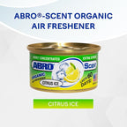 ABRO Car Air Fresheners: Canned, Spill Proof Airfreshener for Home, Office, or Car Accessories Interior, Lasts Up to 60 Days - 3 Pack Citrus Scent