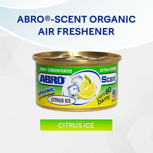 ABRO Car Air Fresheners: Canned, Spill Proof Airfreshener for Home, Office, or Car Accessories Interior, Lasts Up to 60 Days - 3 Pack Citrus Scent