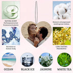 Custom Car Air Fresheners Bulk 10–100 PCS, Personalized Double-Sided with Photo Text Logo, Wholesale Auto Air Freshener for Wedding Party Business Promotion Gifts (Personalized, 10PCS-Heart)