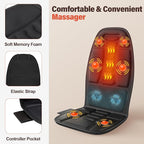 Back Massager with Heat for Pain Relief Deep Tissue, Portable Massage Chair Cushion and Seat Pad for Office, Gifts for Men & Women for Home Use