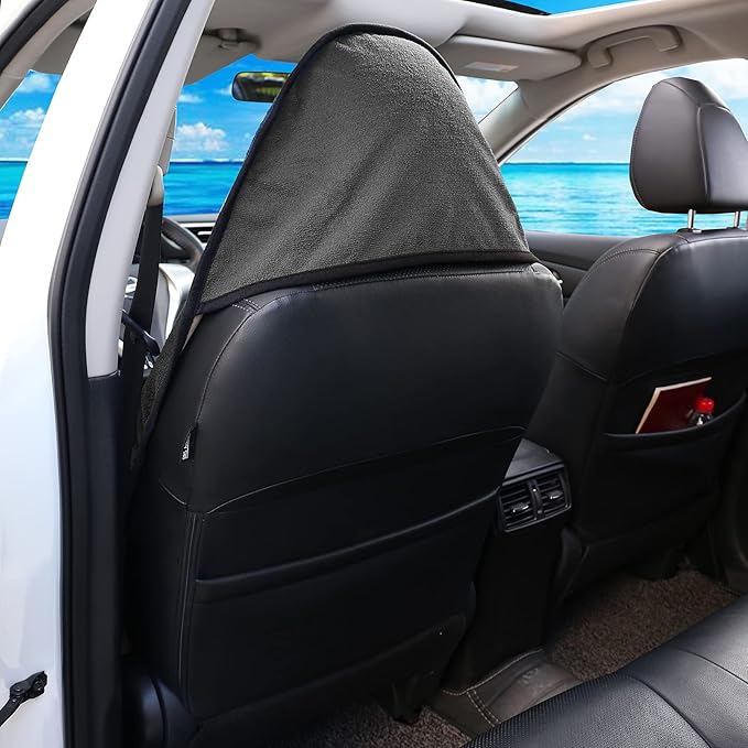 Leader Accessories Grey Waterproof Towel Auto Car Seat Cover Protector Machine Washable - Fit Yoga Running Crossfit Athletes Beach Swimming Outdoor Sports