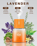 Smart Car Aroma Diffuser | 100ml Essential Oil Diffuser with Lavender Scent | 3-Mode Car Diffuser |Strong Scent Car Freshener | Car Air Fresheners for Men Women (Orange)