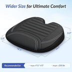 ZIKEE All-Season Car Seat Cushion for Comfortable & Safe Driving, Breathable Seat Cushion for Car with Ventilated Channel & Mesh Cover, Memory Foam for Sciatica, Tailbone & Back Pain Relief, Anti-Slip