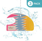 ulu Lagoon Hanging Car Air Freshener | Tropical Beach Coconut Surf Wax Scent Mini Wave | Long Lasting Car Freshener, Closet and Beyond | Made In USA | 3 Pack (80'S)