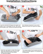 KBH Center Console Armrest Cover Replacement for Toyota Camry 2007 2008 2009 2010 2011, Vinyl Leather Arm Rest Covering Upholstery, Anti-Scratch, Gray (Leather Part Only)