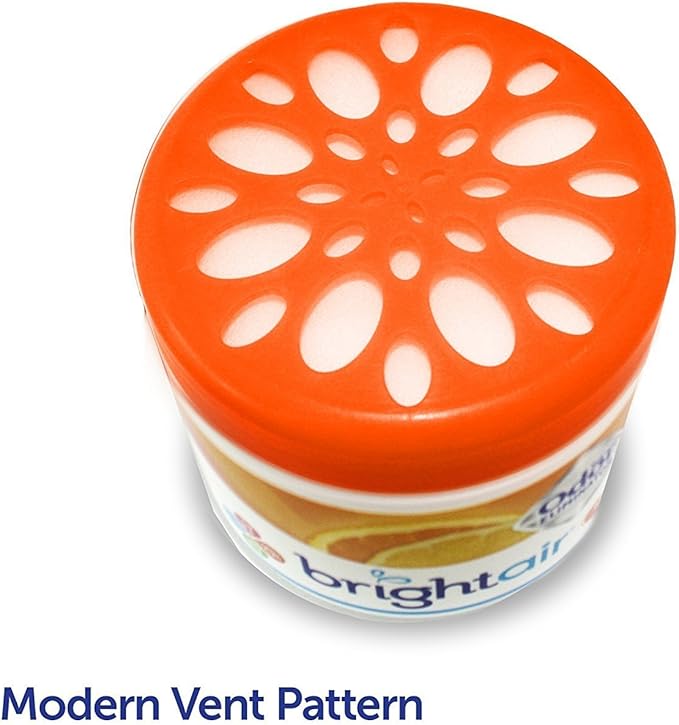 Bright Air Solid Air Freshener and Odor Eliminator, Mandarin Orange and Fresh Lemon Scent, 14 Ounces, 2 Pack