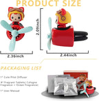 Car Air Fresheners Cute Cartoon Fox Pilot Car Diffuser Rotating Propeller Automotive Air Outlet Fan Creative Car Perfume Decoration Funny Car Interior Accessories