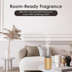 Waterless Essential Oil Diffuser, 7 Colors LED Light, Battery Powered Mini Scent Air Machine, Aromatherapy Mist Diffuser for Home Room Car Office (Gold)