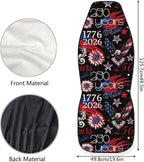 ELEQIN 250 Patriotic American Flag Car Front Seat Covers, 2 Pack Polyester Automotive Seat ProtectorsSoft & Breathable, Automotive Interior Accessories for Most Cars