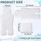 Pinkunn Gel Car Seat Baby Cooling Pad for Summer Breathable Stroller Cooler Pad Multifunctional Carseat Cooling Mat for Baby Child Dining Chair Safety Seat Stroller(White,Grid)