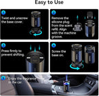 Smart Car Air Freshener, Car Air Freshener Diffuser with Starry Sky Projection and 50ml Perfume, Auto On/Off Intelligent, 3 Mode Adjustable Rechargeable Aroma Diffuser (Snow Mountain))