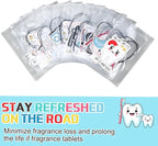 24 Pcs Dental Hygienist Gifts for Hygiene Week Funny Air Freshener Car Scented Hanging Tooth Decor for Doctor Nurse Medical Staffs Dentists Assistants Student Teacher Appreciation Gifts