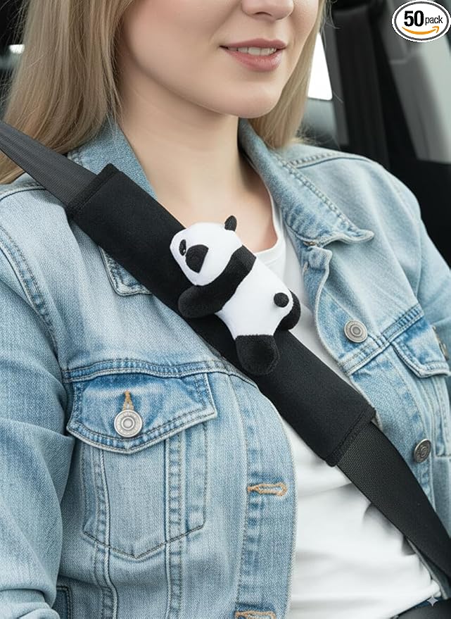 Seat Belt Cover Pad, Soft Seatbelt Cover for Shoulder Comfort, Universal Seatbelt Cushion for Kids and Adults-2 PCS