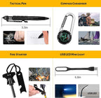 ANTARCTICA Emergency Survival Gear Kits 60 in 1, Outdoor Survival Tool with Emergency Bracelet Whistle Flashlight Pliers Pen Wire Saw for Camping, Hiking, Climbing,Car