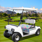 YOKYHOM Golf Cart Seat Covers for 2 & 4 Passenger Carts, Thick Short Plush with Non-Slip Backing, Ultra Soft Seat Towel Blanket, Fits EZGO, Club Car, Yamaha, 51"x30.5", Colorful Yellow