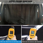 Car Divider Privacy Curtain, Blackout Suede Sun Shade Cover Front & Rear Seat Partition Space Divider Auto Van Truck Interior Accessories for Family Camping Baby Sleeping (Black, Large)