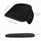 Premium Car Seat Cushion, Driver Cushion with Comfort Memory Foam & Non-Slip Rubber Bottom, Car Seat Pad Works with 95% of Vehicles and Office Chair or Home (Black)