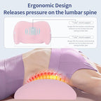 Lumbar Support Pillow for Office Chair, Cooling Car Lumbar Pillow Lower Back Pain Relief,Memory Foam Back Cushion with Adjustable Straps,Ergonomic Chair Back Pillow for Gaming Chair,Car(Pink Cooling)