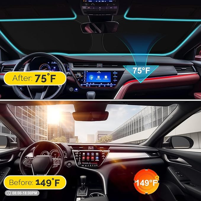 Car Windshield Sun Shade Compatible with 2022 2023 2024 2025 2026 Lexus NX NX250 NX350 NX350h NX450h+ Accessories Foldable Front Window Sunshade Custom for Lexus NX Windshield Sun Visor