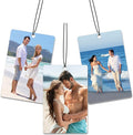 Custom Air Fresheners with Picture - Personalized Air Freshener for Car, Double Sided Customizable Photo Text,Birthday Wedding for Men Women Girlfriend Boyfriend (Rectangle)