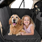 MIROZO Dog Seat Cover for Back Seat, 600D Heavy Duty Back Seat Extender for Dogs,Waterproof Pet Seat Protector with 3-Fold Bottom, Large Space Travel Bed Extender for Mid-Size SUV & Small Truck