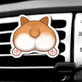 WIRESTER Fresh Scented Car Air Freshener Vent Clip, Decorative Accessories, Interior Decoration for Cars - Cute Animal Butt, Cute Dog Cat, Dog Butt Looking Back, Dog Lying