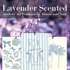 Blue Coastal Beach Lavender Car Air FreshenerK Lavender .Preppy Coquette Bow Shells Starfish Palm Scents Air Freshener for Women Girls, Beach Car Accessories Interior Mirror Decor Hanging.3pcs