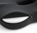 Memory Foam Seat Cushion, L-Shaped Ergonomic Office Chair Cushion for All-Day Sitting Comfort, Relieving Back & Tailbone Pain, Supportive Seat Cushions for Office Desk Gaming (Black Gray)